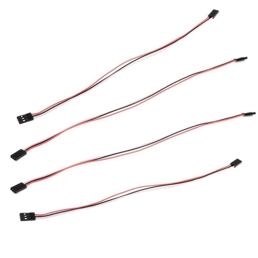 [276-2395] F-F 3-Wire Adapter Cable 12" (4-pack)