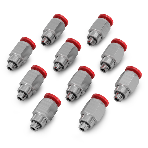 [276-8636] Straight Pneumatic Fitting Kit (10-Pack)